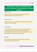 FHCE 3200 - Exam 3 Questions and  Correct Answers&sol; Latest Update &sol; Already  Graded