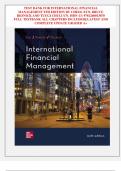TEST BANK FOR INTERNATIONAL FINANCIAL  MANAGEMENT 9TH EDITION BY CHEOL EUN&comma; BRUCE  RESNICK AND TUUGI CHULUUN&period; ISBN-13&colon; 9781260013870  FULL TESTBANK ALL CHAPTERS INCLUDED&vert;&vert; LATEST AND  COMPLETE UPDATE GRADED A&plus;