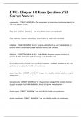 HUC - Chapter 1-8 Exam Questions With Correct Answers