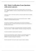 HUC Mock Certification Exam Questions with correct answers 