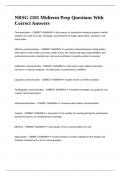 NRSG 2101 Midterm Prep Questions With Correct Answers&period;