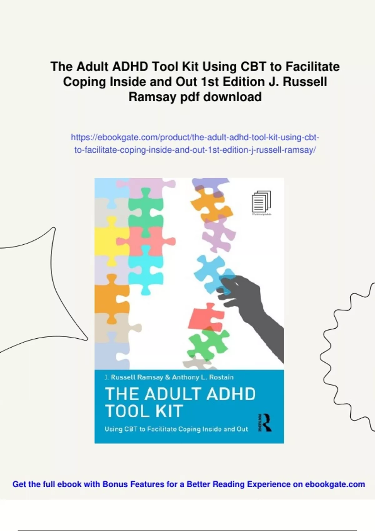 Summary The Adult ADHD Tool Kit Using CBT to Facilitate Coping Inside ...
