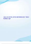 AQA AS LEVEL JUNE 2025 BIOLOGY 7401&sol;2 PAPER 2 QP