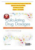 Test Bank For Calculating Drug Dosages&colon; A Patient-Safe Approach to Nursing and Math 2nd Edition By Castillo&sol;Werner-McCullough &vert;All Chapters &lpar;1-22&rpar;&vert;2025
