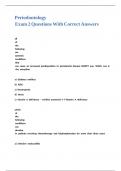 Periodontology Exam 2 Questions With Correct Answers 