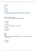 Perio II Final Exam Study Set Questions With Correct Answers