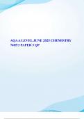 AQA A LEVEL JUNE 2025 CHEMISTRY 7405&sol;3 PAPER 3 QP
