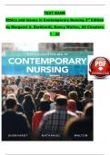 TEST BANK for Ethics and Issues in Contemporary Nursing 3rd Edition by Burkhardt & Walton&semi; All 20 Chapters Covered&comma; Verified Latest Edition