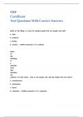 NRF Certificate Test Questions With Correct Answers&period;