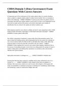 CHDA Domain 5 &lpar;Data Governance&rpar; Exam Questions With Correct Answers&period;