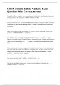 CHDA Domain 3 &lpar;Data Analysis&rpar; Exam Questions With Correct Answers&period;