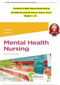 Test Bank for Mental Health Nursing&comma; 6th Edition by Gorman 2023 Chapter 1-22 &vert; With Rationals