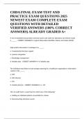 CHDA FINAL EXAM TEST AND PRACTICE EXAM QUESTIONS 2025 NEWEST EXAM COMPLETE EXAM QUESTIONS WITH DETAILED VERIFIED ANSWERS &lpar;100- CORRECT ANSWERS&rpar; ALREADY GRADED A&plus;