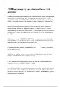CHDA exam prep questions with correct answers