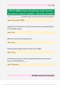 APCO EMD Exam Questions and Correct  Answers&sol; Latest Update &sol; Already Graded