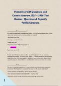 Pediatrics HESI Questions and Correct Answers 2025 &ndash; 2026 Test Review &sol; Questions & Expertly Verified Answers&period; 