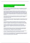 Physiological Health Problems Exam Rated A&plus; &lpar;Verified&rpar;