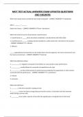 MOT TEST ACTUAL ANSWERS EXAM UPDATED QUESTIONS AND ANSWERS