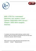 WGU C720 Pre-Assessment Questions And Answers Latest Updates 2025&sol;2026 With Correct Answers 100&percnt; With Complete Solutions