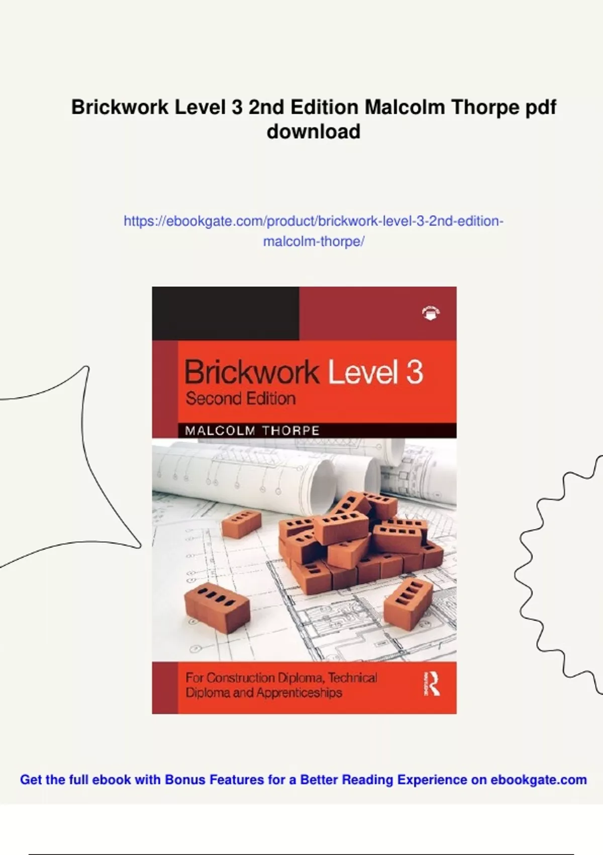 Level 3 Brickwork Summary Brickwork Level 3 2nd Edition Malcolm Thorpe - Digital Download ...