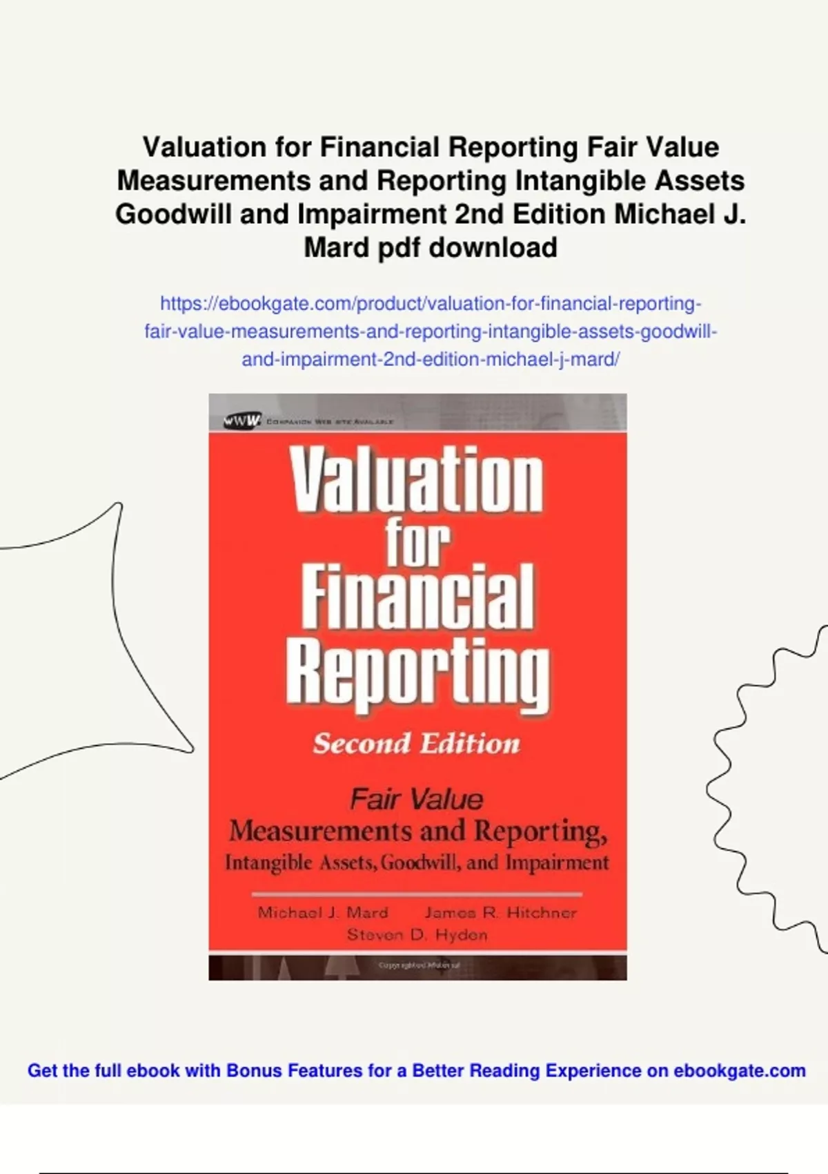 Summary Valuation for Financial Reporting Fair Value Measurements and ...