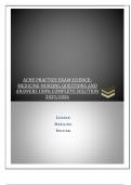 ACHE PRACTICE EXAM SCIENCE-MEDICINE-NURSING QUESTIONS AND ANSWERS 100&percnt; COMPLETE SOLUTION 2025&sol;2026