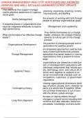 CHANGE MANAGEMENT WGU C721 QUESTIONS AND ANSWERS &lpar;VERIFIED AND WELL DETAILED ANSWERS&rpar; LATEST UPDATE 2025&sol;2026