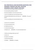 HCA PROVINCIAL EXAM REVIEWER QUESTIONS AND ANSWERS &lpar;VERIFIED AND WELL DETAILED ANSWERS&rpar; LATEST UPDATE 2025&sol;2026