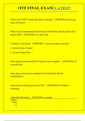 OTF FINAL EXAM QUESTIONS AND ANSWERS 2025