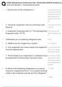 CFESA Refrigeration Certification Test EXAM 2025 UPDATE Verified Questions And Answers &vert; Guaranteed Success&excl;&excl;