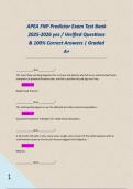 APEA FNP Predictor Exam Test Bank 2025-2026 yes &sol; Verified Questions & 100&percnt; Correct Answers &vert; Graded A&plus; 