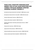 PUBLIX DELI ASSISTANT MANAGER EXAM NEWEST 2025 ACTUAL EXAM QUESTIONS AND CORRECT DETAILED ANSWERS &lpar;VERIFIED ANSWERS&rpar; &vert;ALREADY GRADED A&plus;