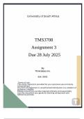 TMS3708 Assignment 3 &lpar;Comprehensive Answers&rpar; Due 28 July 2025