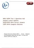 WGU D094 Test 1 Questions And Answers Latest Updates 2025&sol;2026 With Correct Answers 100&percnt; With Complete Solutions