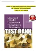 Test Bank For Advanced Health Assessment and Diagnostic Reasoning 4th Edition by Jacqueline Rhoads &sol; All Chapter &lpar;1 - 18&rpar; Complete Guide A&plus;
