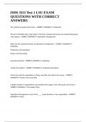 ISDS 3115 Test 1 LSU EXAM QUESTIONS WITH CORRECT ANSWERS&period;