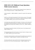ISDS 3115 LSU Midterm Exam Questions With Correct Answers&period;