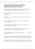 ISDS 3115 Final Exam LSU Borne questions with correct answers&period;