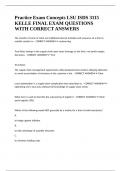 Practice Exam Concepts LSU ISDS 3115 KELLE FINAL EXAM QUESTIONS WITH CORRECT ANSWERS&period;