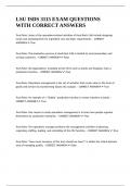 LSU ISDS 3115 EXAM QUESTIONS WITH CORRECT ANSWERS 