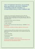 TNCC 9TH EDITION TNP FINAL EXAM WITH  REAL QUESTIONS AND WELL VERIFIED  ANSWERS&vert;&vert; ALREADY GRADED A&plus; &vert;&vert;  GUARANTEED PASS &vert;&vert; LATEST VERSION 2025