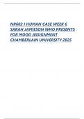  NR602 I HUMAN CASE WEEK 6 SARAH JAMIESON WHO PRESENTS FOR MOOD ASSIGNMENT CHAMBERLAIN UNIVERSITY 2025