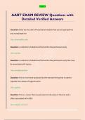 AART EXAM REVIEW Questions with  Detailed Verified Answers