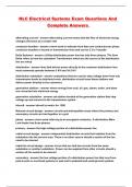 NLC Electrical Systems Exam Questions And Complete Answers 