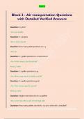 Block 2 - Air transportation Questions  with Detailed Verified Answers 