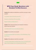 BPH Case Study Questions with  Detailed Verified Answers 