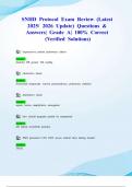SNHD Protocol Exam Review &lpar;Latest 2025&sol; 2026 Update&rpar; Questions & Answers&vert; Grade A&vert; 100&percnt; Correct &lpar;Verified Solutions&rpar;