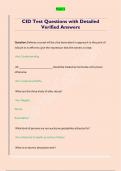 CID Test Questions with Detailed  Verified Answers 