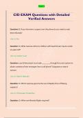 CID EXAM Questions with Detailed  Verified Answers 
