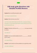 CID EXAM Questions with Detailed Verified Answers